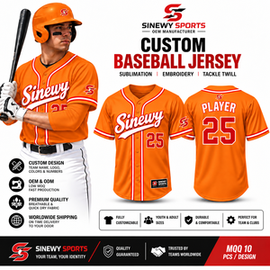 Camiseta de Béisbol Deportiva Sinewy para Hombre, Naranja 25, Absorbe la Humedad, Impresión Sublimada, Corte Regular, Manga Corta, Ropa Deportiva para Adultos - Product Image 6