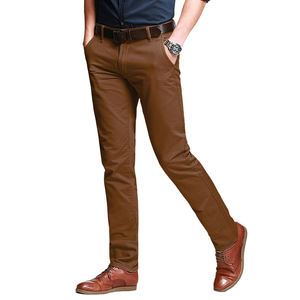 Pantalon chino pour homme avec logo personnalisé, coton coloré, élasthanne, respirant, coupe droite, pantalon chino pour affaires, mariage - Product Image 5