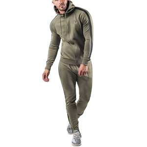 Conjunto Deportivo de Alta Calidad para Hombre, Sudadera con Capucha de Felpa de Algodón, Pantalones Deportivos con Cierre Completo, Ropa Deportiva Informal con Logotipo Personalizado - Product Image 1