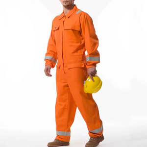 Combinaison de travail en coton respirante, imperméable, fluorescente, haute visibilité, anti-allergie, certifiée Oeko-Tex pour hommes - Product Image 5