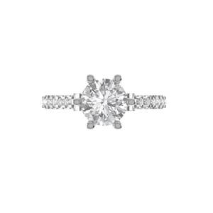 Anillo de Diamante Cultivado en Laboratorio con Corte Redondo Antiguo, Plata de Ley 925, Oro de 9K, 14K, 18K, Estilo Vintage, Joyería de Compromiso para Mujer - Product Image 5