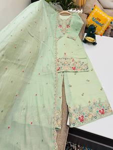 LD CREATION Embroidered Sharara Suit Set Sequins Work Modern Designer Party Wear Salwar Kameez Women - Product Image 5