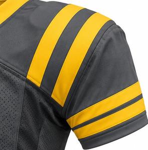 Camiseta de Fútbol Americano Amarilla Personalizada con Cuello en V, 23, Poliéster Transpirable, Impresión por Transferencia de Calor, Uniforme Unisex para Adultos - Product Image 4