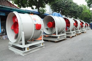 พัดลมดูดอากาศอุตสาหกรรมสำหรับครัวรุ่น APL-8-8D ของโรงงานเวียดนาม ให้การไหลเวียนของอากาศสูง พร้อมระบบระบายอากาศแบบแกนหมุน ตัดด้วยเครื่อง CNC ให้การขับเคลื่อนโดยตรงอย่างราบรื่น - Product Image 6