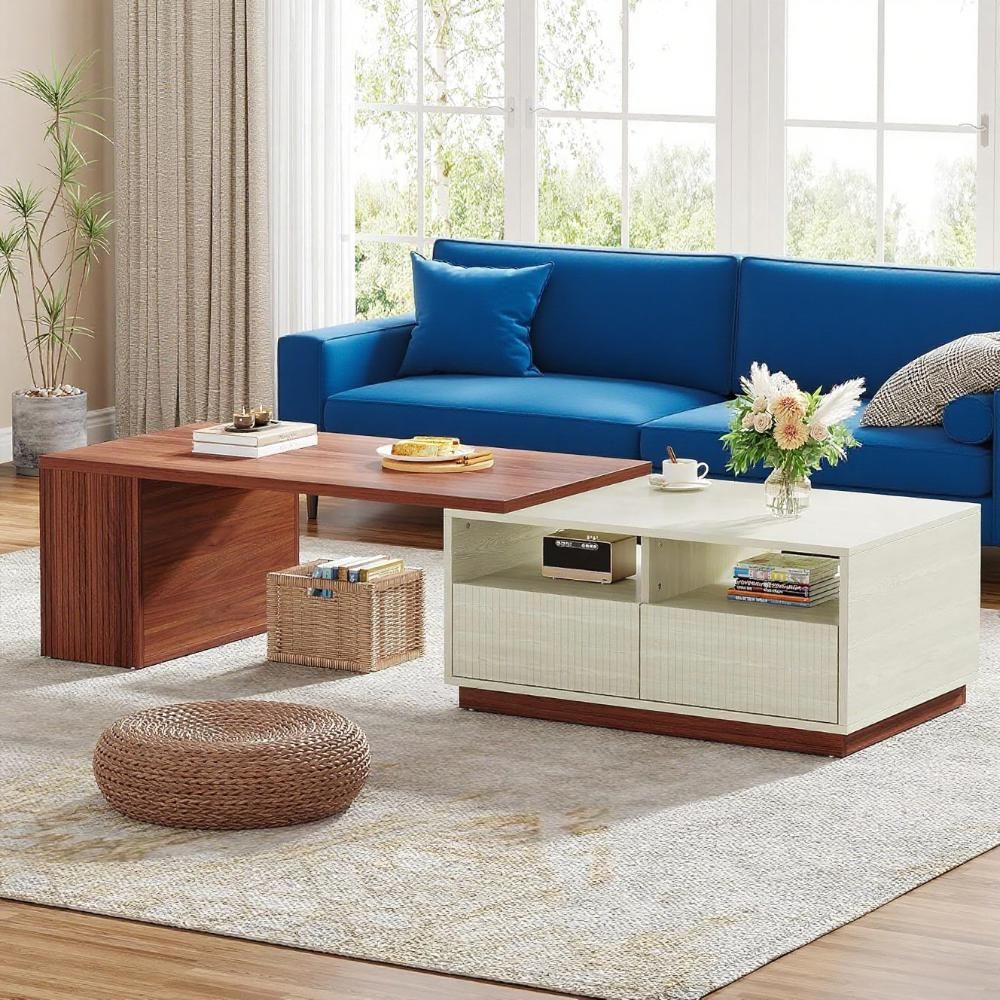 White and Walnut Color