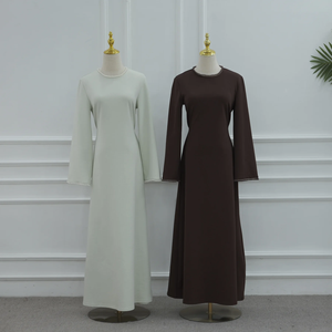 Vestido Maxi con Detalle de Perlas Blancas, Elegante Vestido de Noche con Mangas Tipo Capa Adornadas con Perlas, Abaya Eid 2026, Vestido Musulmán para Mujer - Product Image 4
