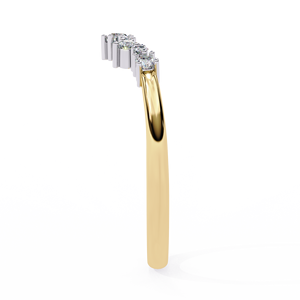 แหวนเพชรทรงกลมแบบเรียงซ้อนสำหรับผู้หญิง ทองคำแท้ 14k เหมาะสำหรับเป็นของขวัญในโอกาสหมั้น วันครบรอบแต่งงาน - Product Image 4
