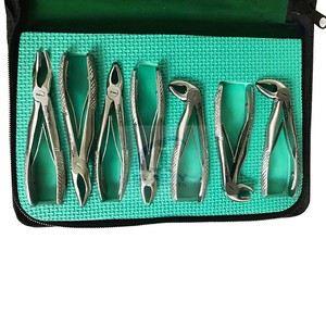 Ensemble de forceps d'extraction dentaire en acier inoxydable, outils chirurgicaux manuels, certifiés CE, kit d'instruments de classe I - Product Image 2
