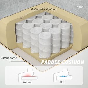 Comoda Sedia da Ufficio Direzionale Grigia con Braccioli Ribaltabili, Certificata BIFMA, in Tessuto Diamantato e PU, Sedia da Scrivania per Casa e Ufficio - Product Image 5