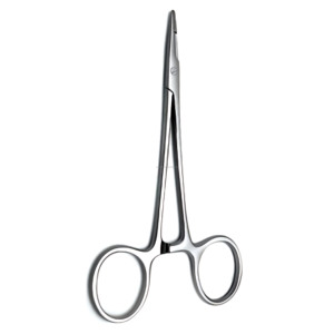 Portaagujas Baby Olsen-Hegar con mordazas lisas de 4.5" (11.5cm), reutilizable, de acero inoxidable, certificado CE ISO, servicio OEM ODM disponible - Product Image 3