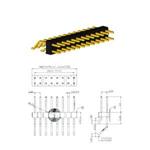 Conector de pines de alta resistencia de 2.54 mm para sistemas de vehículos eléctricos - Product Image 2