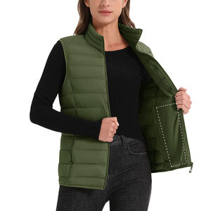 Chaleco acolchado de moda para mujer, sin mangas, con cremallera, para invierno, precio razonable, gran venta - Product Image 6