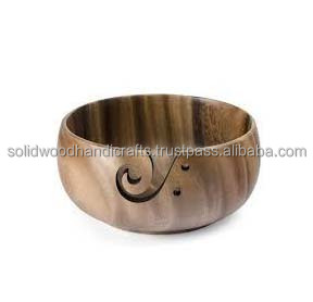 Best Selling Customize Handmade Wooden Yarn <b>Bowl</b> Wool <b>Bowl</b> Yarn Holder Wooden <b>Bowl</b> for <b>Knitting</b> - Product Image 2