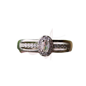 Bagues de mode de style unique couleur argent, bagues de mode classiques à perles ovales, bagues de mode de qualité supérieure - Product Image 1