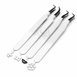 Pinzas para Pestañas con Diseño Personalizado, Agarre de Diamante, Acero Inoxidable de Primera Calidad, Punta de Fibra, Logotipo Privado - Product Image 4