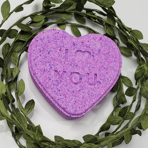 Vente en gros d'usine Texte personnalisé Bio Heart Shape Bath Fizzies Private Label Bombes de bain pour enfants OEM disponible - Product Image 6