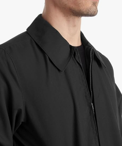 Men's Bomber <b>Jacket</b>-Soft Microfiber Waterproof Lightweight Full Zip Windbreaker with Stand Collar Long Length Front Logo - Product Image 2