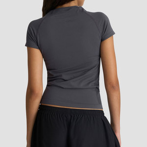 Ropa Deportiva de Bajo Precio, Material Spandex/Poliéster, Camiseta Lisa para Mujer, Ropa de Gimnasio, Compresión, Ropa de Entrenamiento al Aire Libre - Product Image 6