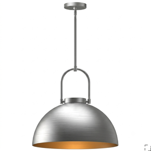 Lámpara Colgante Redonda de Metal con Pantalla Verde, Bombilla LED E26 2700K Blanco Cálido, Luminaria de Techo para Cocina, Tamaño Grande - Product Image 4