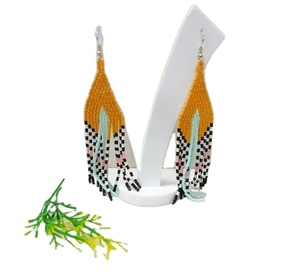 Collier de luxe moderne multicolore de style bohème avec perles de graines de diamant émeraude et de perle, orné de symboles chrétiens, exquis et vintage, double - Product Image 2