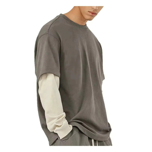 เสื้อยืดผู้ชายผ้าฟลีซสองชั้น 100% ผ้าฝ้าย ระบายอากาศได้ดี รับผลิตเสื้อผ้าใหม่ ออกแบบได้ตามต้องการ ปักหรือสกรีนได้ - Product Image 6