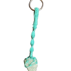 Handmade Bliss <b>Raw</b> <b>Crystal</b> & Hemp Keychain - Product Image 1
