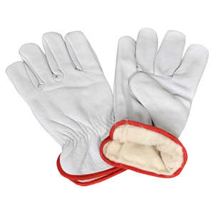 Guantes de trabajo de piel de oveja industrial blancos, guantes de conductor de piel de cabra, guantes de soldadura TIG de cuero de vaca sin forro - Product Image 6