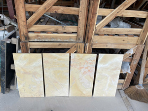 Carreaux de marbre jaune du Vietnam 30x60cm, pierre naturelle, finition polie, sablée, pour murs, sols, pavage et aménagement paysager - Product Image 2