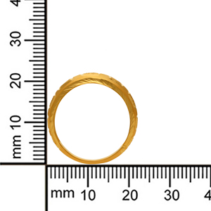 Elegant Gold Finish Unisex Wedding Band <b>Ring</b> with Textured Rectangle Motif Classic <b>Plain</b> Finger <b>Ring</b> Fashion Jewelry - Product Image 5