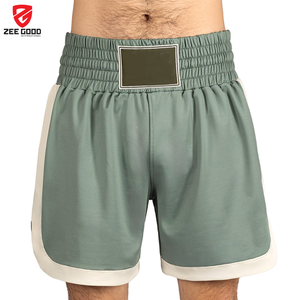 Shorts de boxe en polyester de haute qualité, confortables, unis, pour la lutte MMA, avec logo personnalisé, pour le kick-boxing et le Muay Thai, vente en gros - Product Image 1