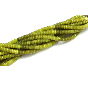 Perles plates en quartz vert gazon |   Perle de pierre précieuse en quartz vert naturel ombré |   Fournitures de fabrication de bijoux en gros - Product Image 5