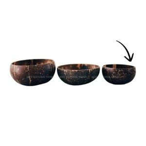 Tazón de Coco Crudo de 10-13 cm, Estilo Bohemio Clásico, Ecológico, Moderno, Hecho a Mano en Vietnam, con Técnica Personalizada - Product Image 1