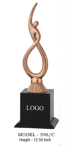 Golden Event Glass <b>Trophy</b> Personalized Award For Company Milestone Celebrations Corporate Achievement Recognition Rewards - Product Image 6