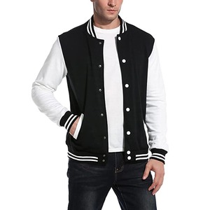 Oem Supplier Wholesale Custom Logo Casual Embroidery <b>Long</b> Sleeve Streetwear Bomber Outwear Baseball Cotton <b>Men</b> Varsity <b>Jacket</b> - Product Image 2