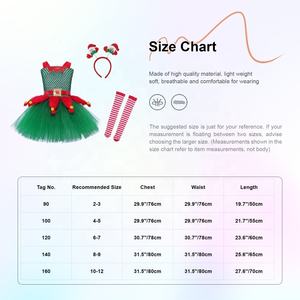 3 uds niñas verde Navidad elfo Hada Cosplay disfraces Cami vestido tutú vestido <span class=keywords><strong>con</strong></span> <span class=keywords><strong>medias</strong></span> a rayas y Santa Claus pelo aro conjunto - Product Image 6