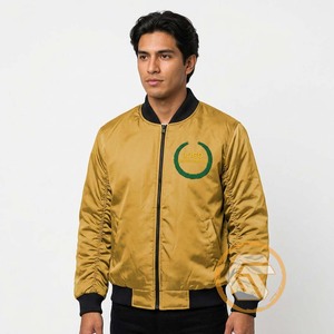 Chaqueta Universitaria Acolchada y Bordada en Satén Omega Personalizada de GREEK TREASURES, de Alta Calidad, Transpirable e Impermeable - Product Image 2