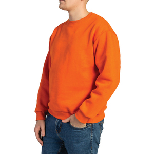 Sweat-shirt à col rond pour homme, orange, coupe classique, 100% coton, tricoté, pull décontracté, imprimé sur le devant, vêtement d'automne - Product Image 3