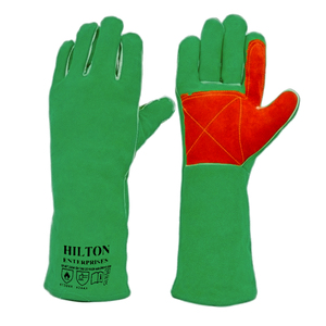 Gants de travail robustes manchette de sécurité en cuir de vachette renforcé paume et pouce gants de soudage en cuir gants résistants à la chaleur - Product Image 2