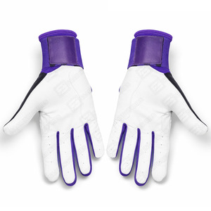 Nuevo diseño, combinación de colores púrpura, negro y blanco, guantes de entrenamiento de bateo de béisbol, precio al por mayor, guantes de bateo cómodos - Product Image 6