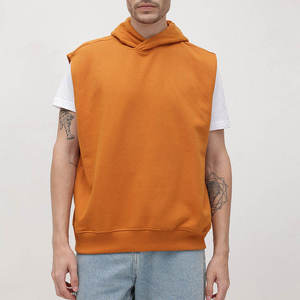 Hot Sale 2026 Custom <b>Men's</b> <b>Sleeveless</b> Winter Hoodie with Digital Printing Stylish Gym Workout Athletic Fitness Fashion Tank Top - Product Image 1