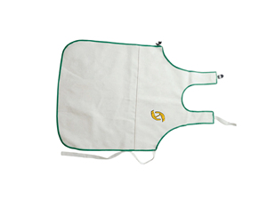 Tablier antistatique blanc avec bordure verte et logo Holy Signs International HSI-LWA/011 pour usage en atelier d'usine - Product Image 6