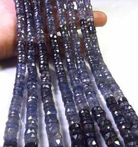 Cuentas de Iolita Azul en Forma de Heishi de 6mm, Corte Facetado Natural de Primera Calidad, Hilo de 16 Pulgadas, Precio de Fábrica, Gemas Hechas en el Valle - Product Image 1