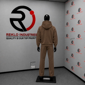 Conjunto Deportivo Premium Marrón Oversize para Hombre: Sudadera con Capucha y Pantalones Jogger, Estilo Casual Urbano, Venta al por Mayor - Product Image 4