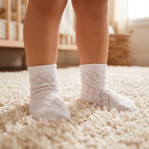 Chaussettes de créateur expédiées dans le monde entier, chaussettes en coton peigné écologiques, chaussettes tricotées ultra-fines, respirantes, en maille, logo personnalisé, chaussettes pour enfants - Product Image 6