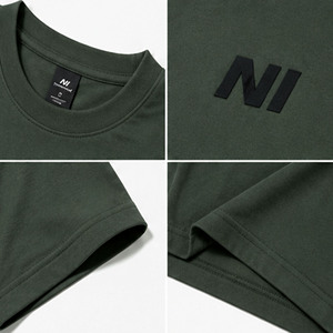 เสื้อยืดโอเวอร์ไซส์ผู้ชาย ผ้าฝ้าย สีเขียวล้วน คอกลม แขนสั้น สไตล์ลำลอง สตรีทแวร์ ระบายอากาศได้ดี ทรงพอดีตัว ดีไซน์ใหม่ - Product Image 5