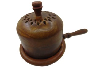 Traditional Pine Wood silver-Plated Circular Dhoop Burner Decorative Lid <b>Incense</b> <b>Cone</b> Holder Ash Catcher Tray Handcrafted Durabl - Product Image 6