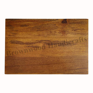 Plateau de service en bois écologique avec poignées Plateau décoratif de ferme Résistant à l'eau et aux aliments Plateaux en bois de manguier massif Utilisation décorative - Product Image 6