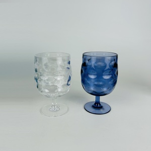 Verres à vin courts en plastique SAN de couleur personnalisée pour fête d'anniversaire - Product Image 3