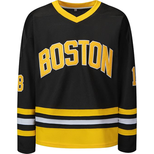 Maillots de hockey OEM sublimés 100 % polyester, uniformes de hockey sur glace personnalisés avec logo, antibactériens, séchage rapide, respirants, coupe classique - Product Image 1