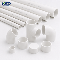 Tuyau de drainage en PVC-U pour système d'évacuation des déchets de la maison, de la cuisine et de la salle de bain, design moderne, gain de place, haute résistance, surface lisse